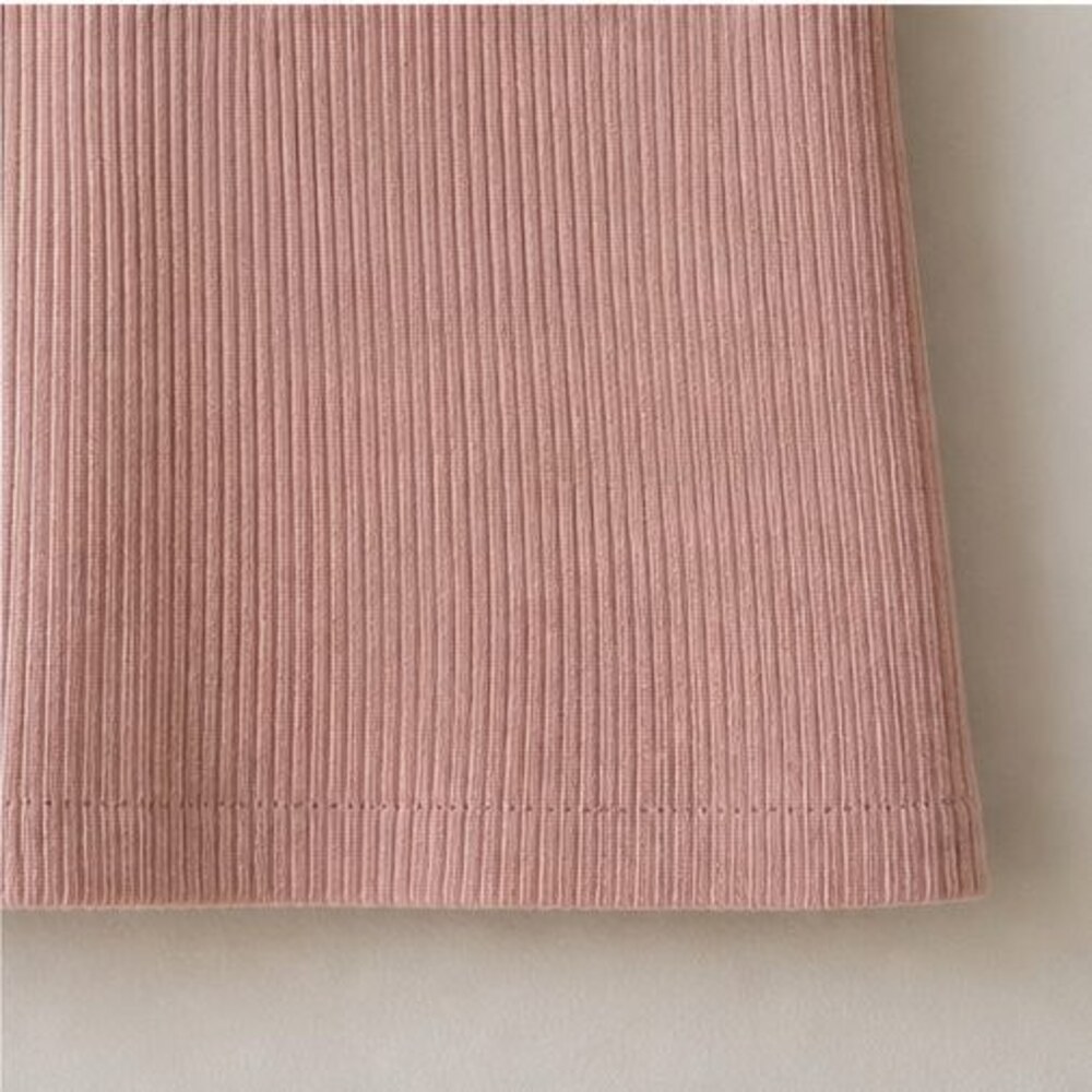 Blush Ribbed Square Neck Top - Picture 6 of 6